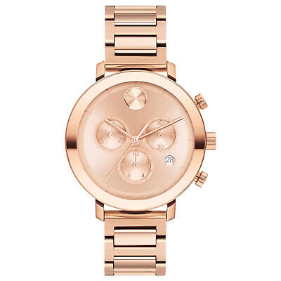 Pre-owned Movado Women's Bold Rose Gold Dial Watch - 3600886