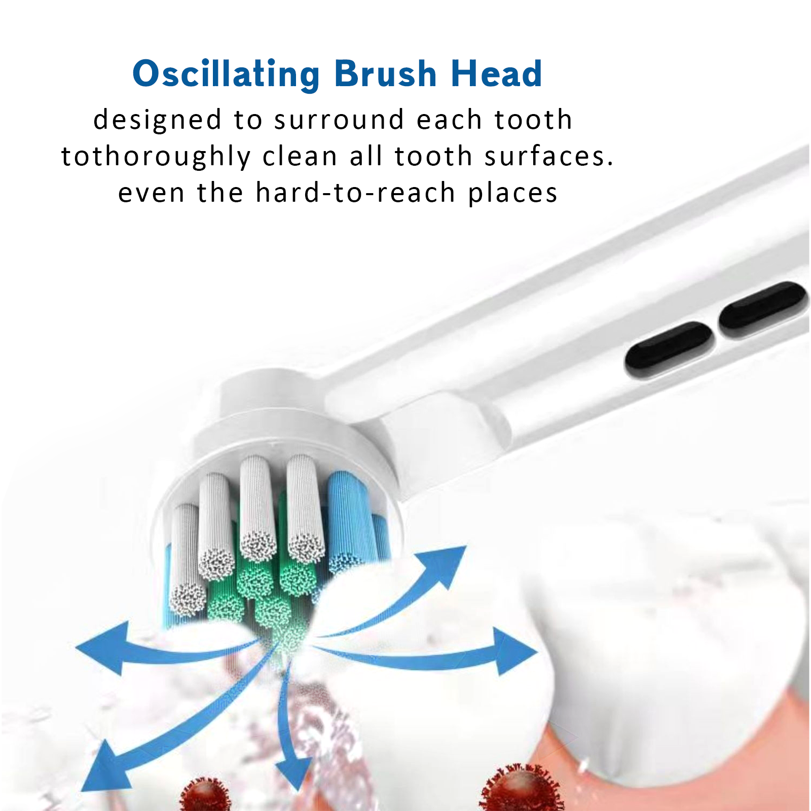 Toothbrush Replacement Heads Compatible with Oral B - 20 Toothbrushes