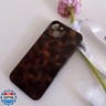 Reezaddin Aesthetic Tortoise Shell Phone Case for iPhone 12 Pro Max 6.7in,Retro Cool Girl Leopard Print Brown Amber Trendy Full Camera Protective Cover for iPhone 12promax 6.7