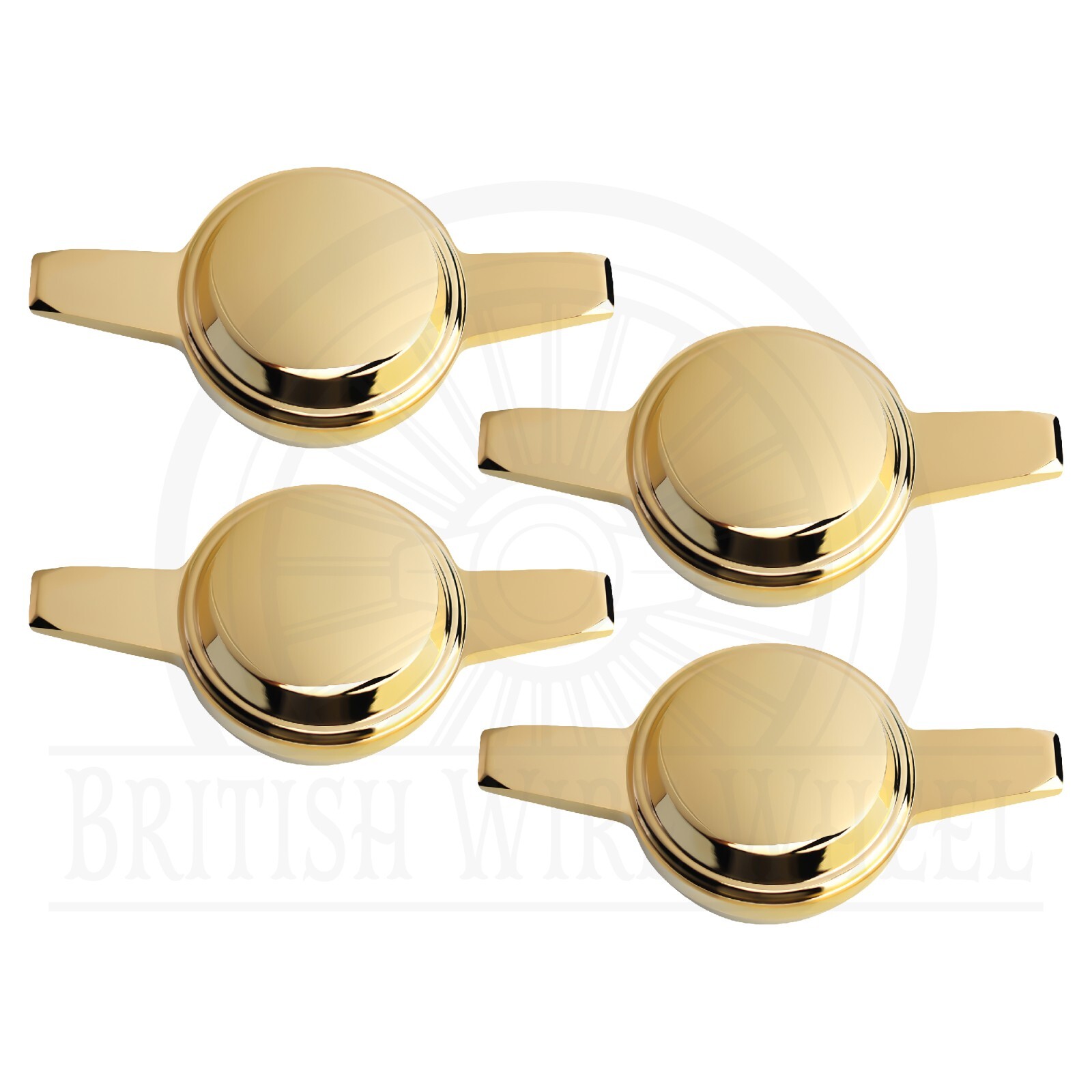 Zenith 2 Ear Gold Knock Off Spinner Caps for Lowrider Wire
