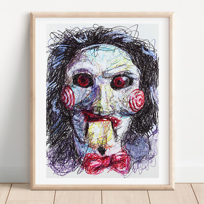 Jigsaw Ballpoint Pen Print, Saw Art Poster