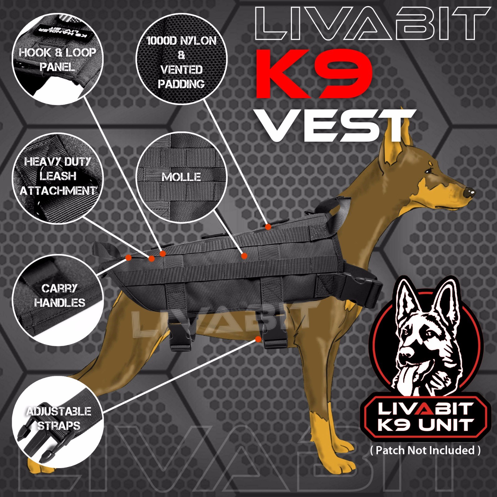 police dog harness vest