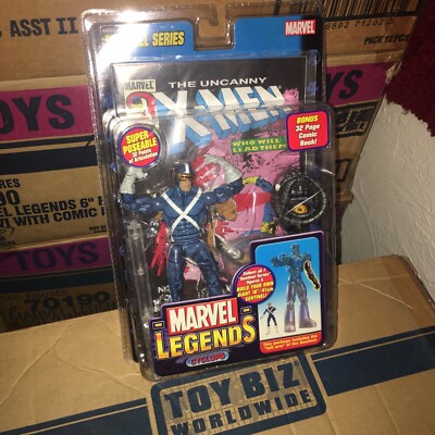 CYCLOPS 6'' BLUE VARIANT FIGURE X-MEN MARVEL LEGENDS SENTINEL SERIES 2005 TOYBIZ
