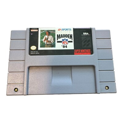 Madden NFL 94 (Super Nintendo Entertainment System, 1993) Authentic