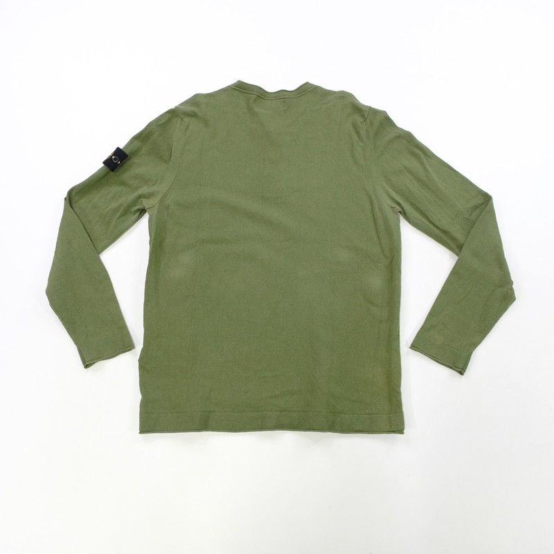 Rare Vintage STONE ISLAND Henley Long Sleeve T Shirt 2010s