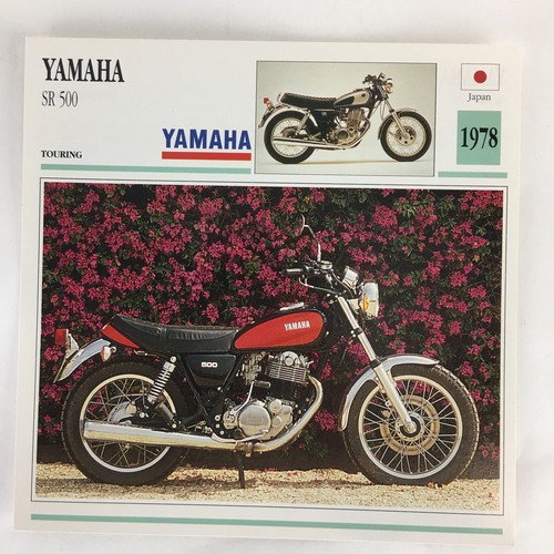 Yamaha SR 500 - 1978 Spec Sheet Info Card | eBay
