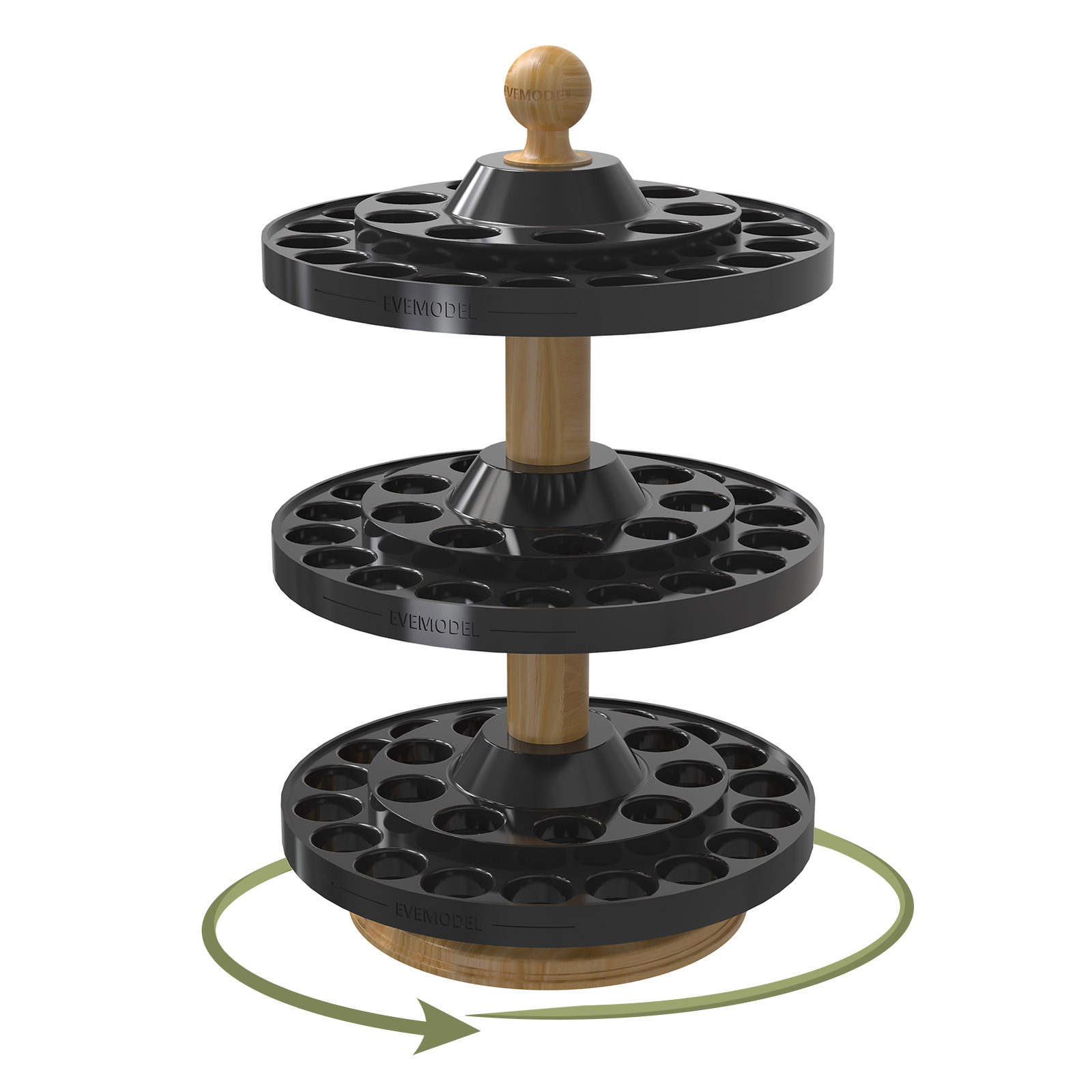 Evemodel Rotatable Paint Organizer Pigment Bottle Spinning Rack Stand Holder