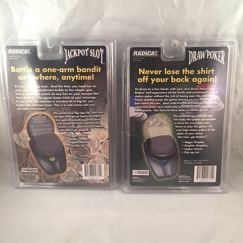 Radica Lot Jackpot Slot Draw Poker 1999 Electronic Handheld Game