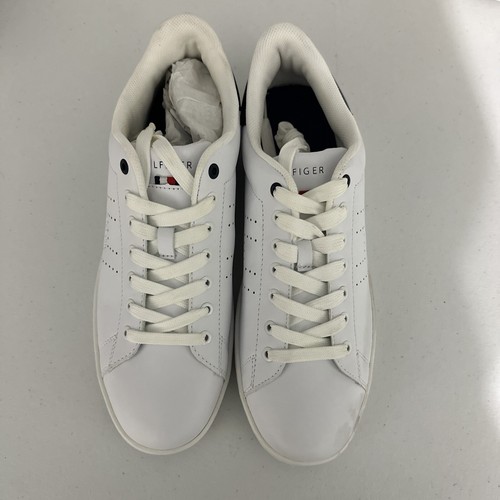 Tommy Hilfiger Mens White Tm Liston Lace Up Fashion Sneaker Shoes Size US 12M