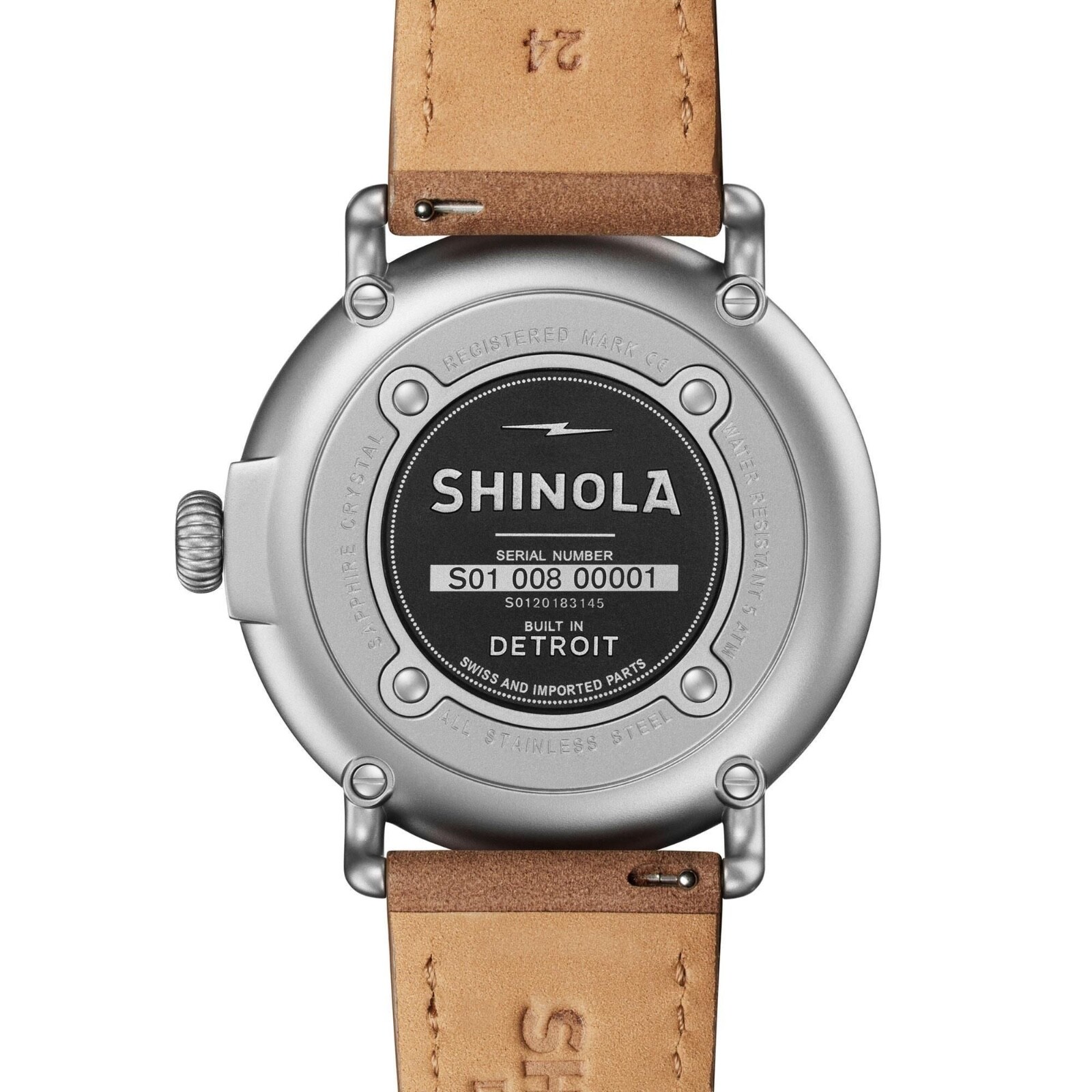 Pre-owned Shinola The Runwell 47mm Light Blue Dial Watch S0120183144