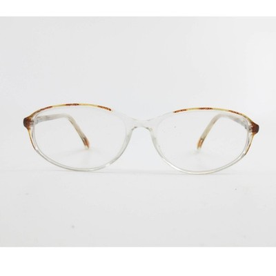 WP7016 BR Clear Tortoise Oval Eyeglasses Frames 51-16-135 Brown Pattern Vintage