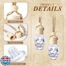 BBTO 200 Pcs Hanging Car Diffuser Bottles Bulk, Empty Clear Glass Air Freshener Bottles with Wooden Cap for Perfume Essential Oils Fragrance Aromatherapy Ornament(Skull)