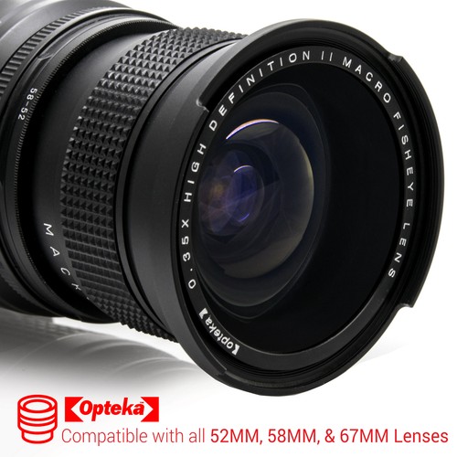 ビデオカメラ Opteka Titanium HD Super Fisheye Lens 58 Opteka Titanium Series 58mm 0.3X HD Ultra Fisheye Lens