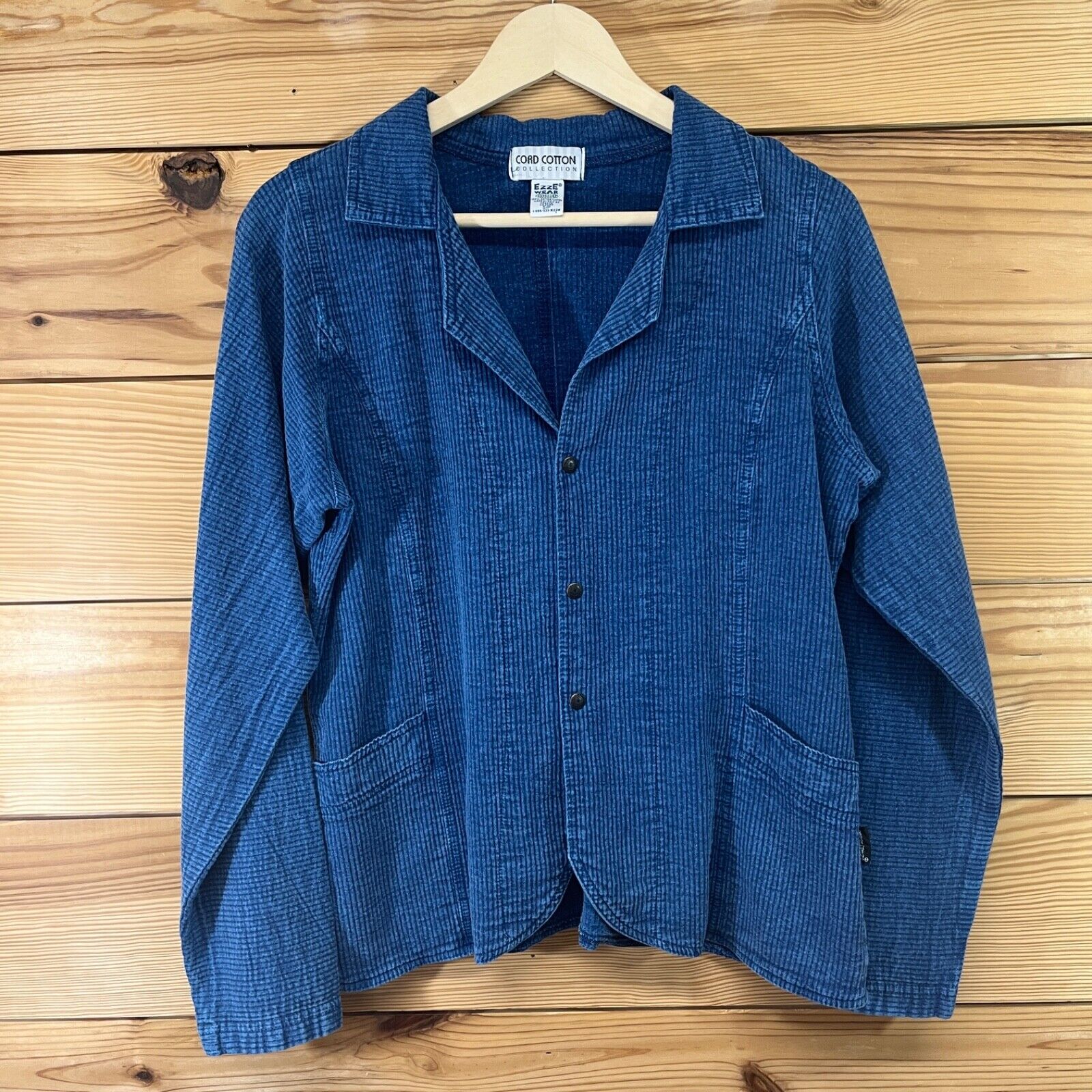 Ezze Wear Outdoor Jacket Small Cord Cotton Collection Blue Ezze Wear Outdoor Jacket Small Cord Cotton Collection Blue