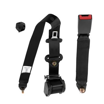 3 Point Retractable Safety Harness Seat Belt Mount & Diagonal Belt Universal