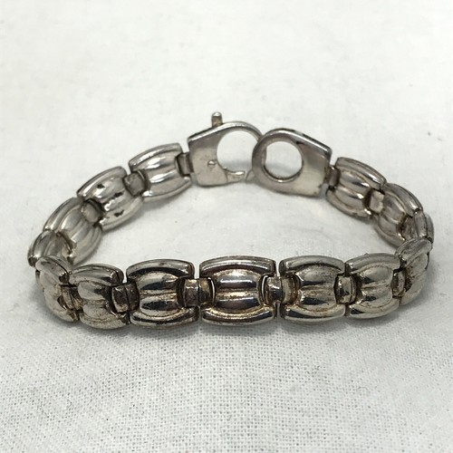 アクセサリー Vintage Italian Silver Bracelet Vintage Italy 925 Sterling Silver Unique Link Design