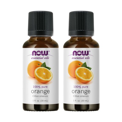 2 x NOW 100% PURE ORANGE ESSENTIAL OIL 1 OZ