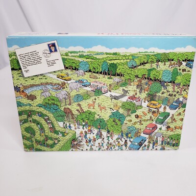 Vtg Where's Waldo Safari Park Puzzle 100 Pieces #624 Seek & Find NOS NIB
