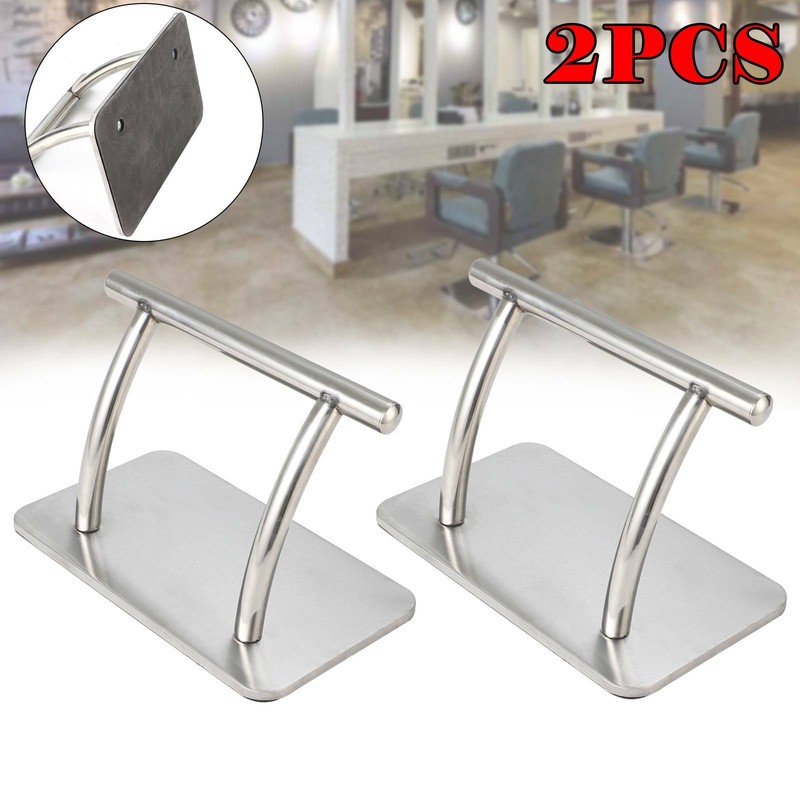 2x Stainless Steel Chrome Footrest Foot Rest Barber Salon Tattoo