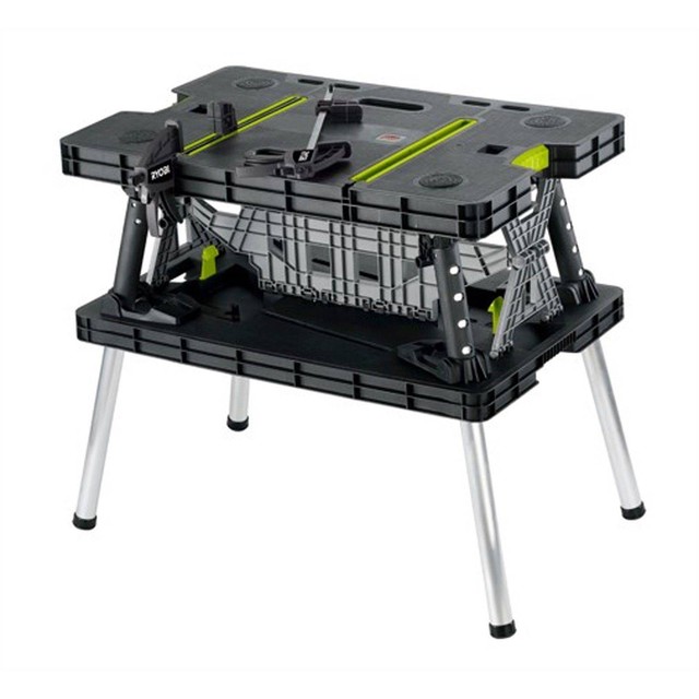 RYOBI Portable Foldable Workbench Work Clamp Secure Table Bench Tool