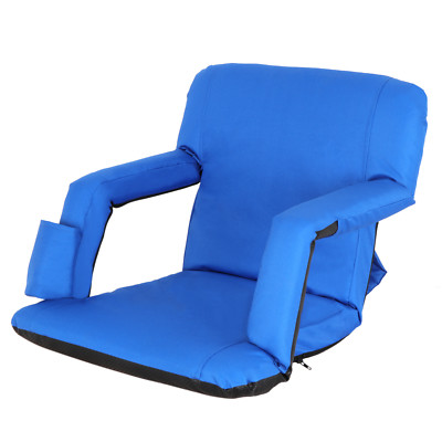 Stadium Seats Chairs for Bleachers Waterproof  - 5 Reclining Positions Blue
