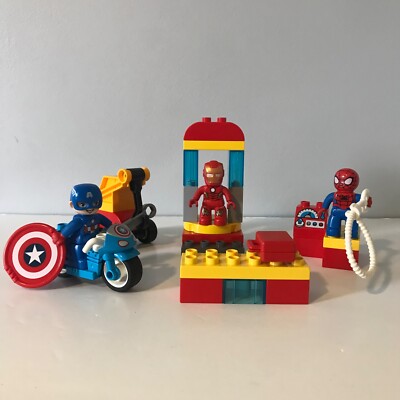 lego duplo 10921 marvel super heroes lab iron man captain america spiderman new 176362601813