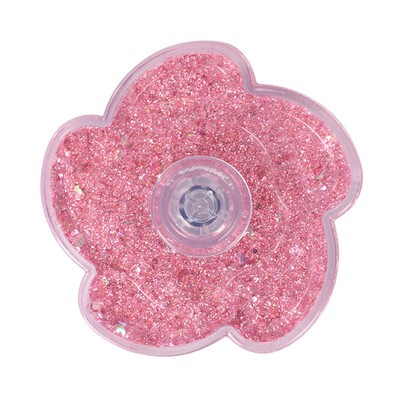 Kids Flower Spinner Spinning Top Glitter Quicksand Filled Fidget Toy for Stress