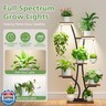 MOSTWOGO Plant Stand with Grow Light for Indoor Plants, 6 Tiered Metal Plant Shelf, 45