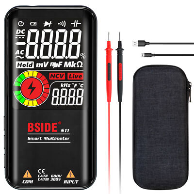 BSIDE S11 Intelligent 9999 Counts Multimeter Digital LCD Display Rechargeable AC