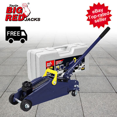 BIG RED AT82012U Torin Blue 2 Ton Trolley Service/Floor Jack with Storage Case