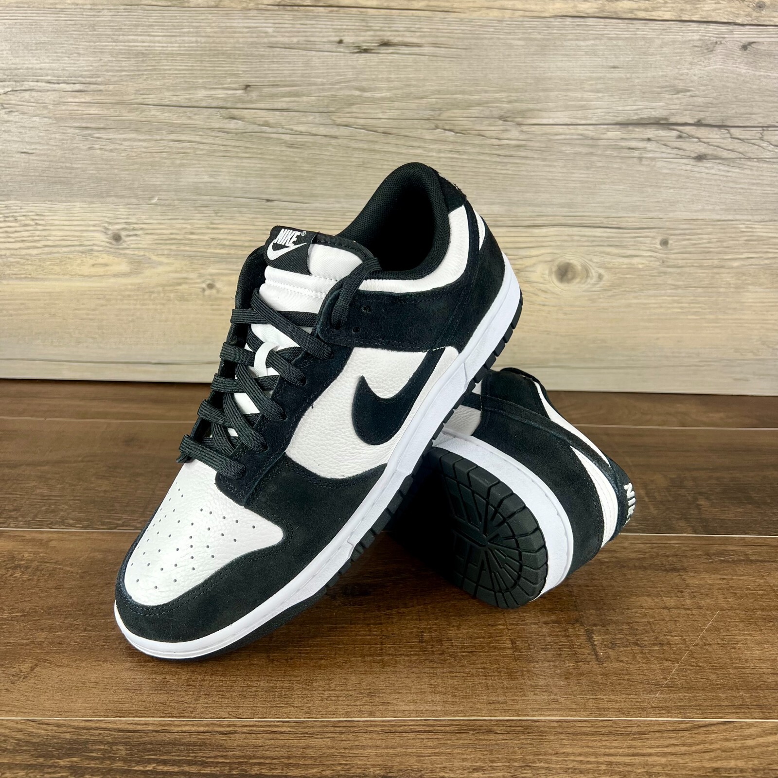 Nike Dunk Low Suede Panda Mens Size 10.5 White Black FQ8249 Nike Dunk Low Suede Panda Mens Size 10.5 White Black FQ8249
