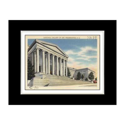 Art Print - Washington DC Postcard - National Gallery of Art, Washington, D. C