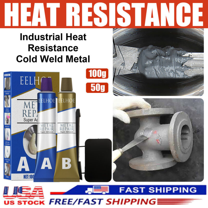 A&b Adhesive Gel Glue Industrial Heat Resistance Cold Weld Metal Repair Paste 🔥