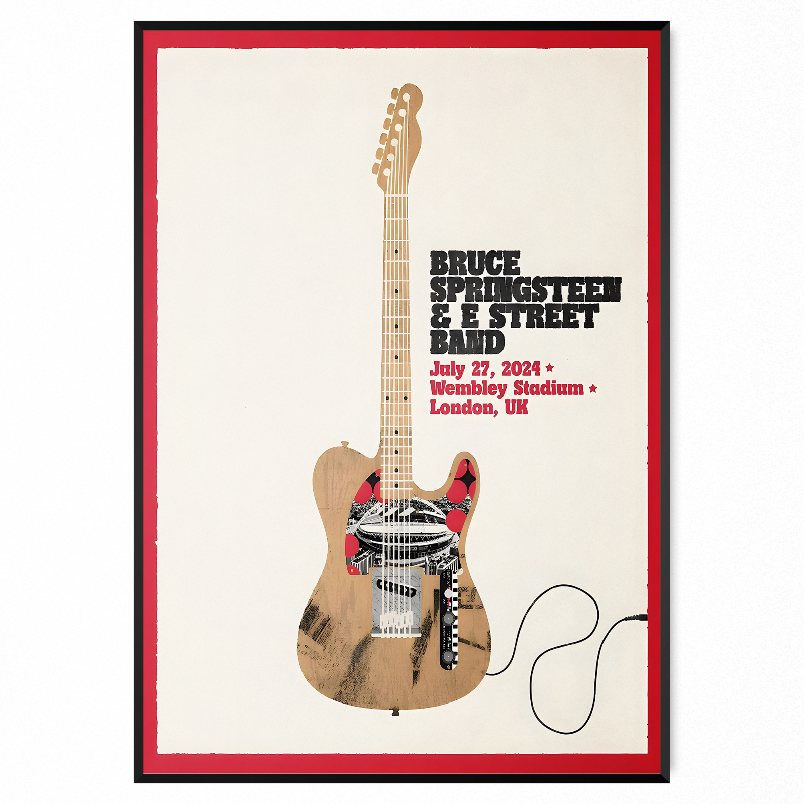 Bruce Springsteen Concert Poster 27th July Wembley For Bruce Springsteen Fan
