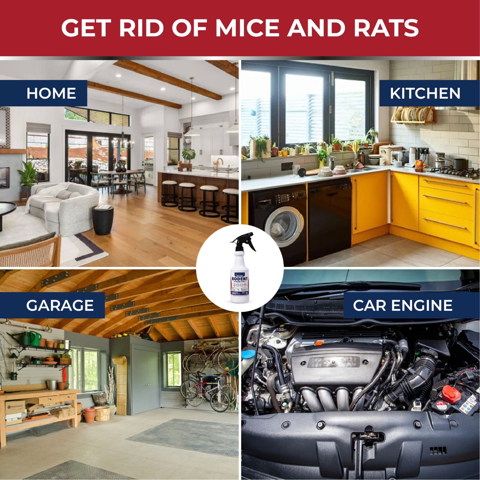 Peppermint Oil Mice, Rodent Spray - Instant results, goes to work immediately.