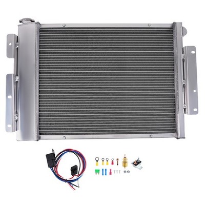 3 Row Radiator+Shroud+Fan+Relay Kit For Chevy Camaro V8 5.0l 1969 AE370