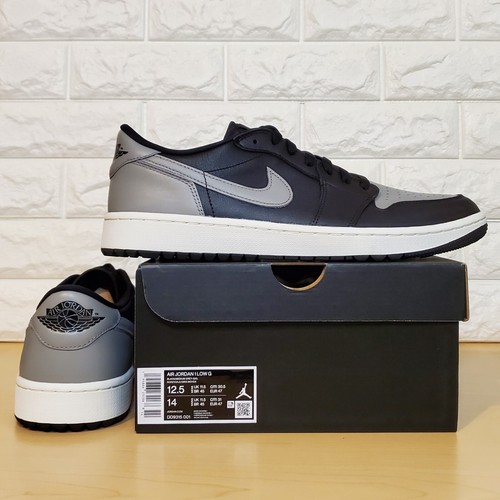 Nike Mens Size 12.5 Air Jordan 1 Low Golf Shadow Black Grey