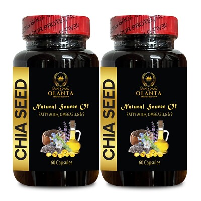 CHIA SEED OIL - Support Immunity system, digestive supplement - 2 Bottles