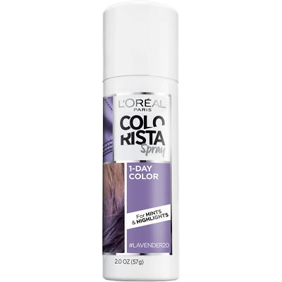 L'Oreal Paris Colorista 1-Day Temporary Hair Color Spray, Pastel Lavender, 2