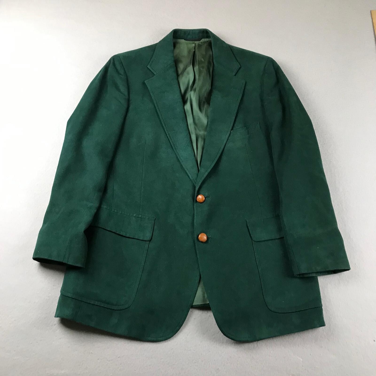 VTG Chaps Ralph Lauren Blazer Men 44 Regular Green Button Up