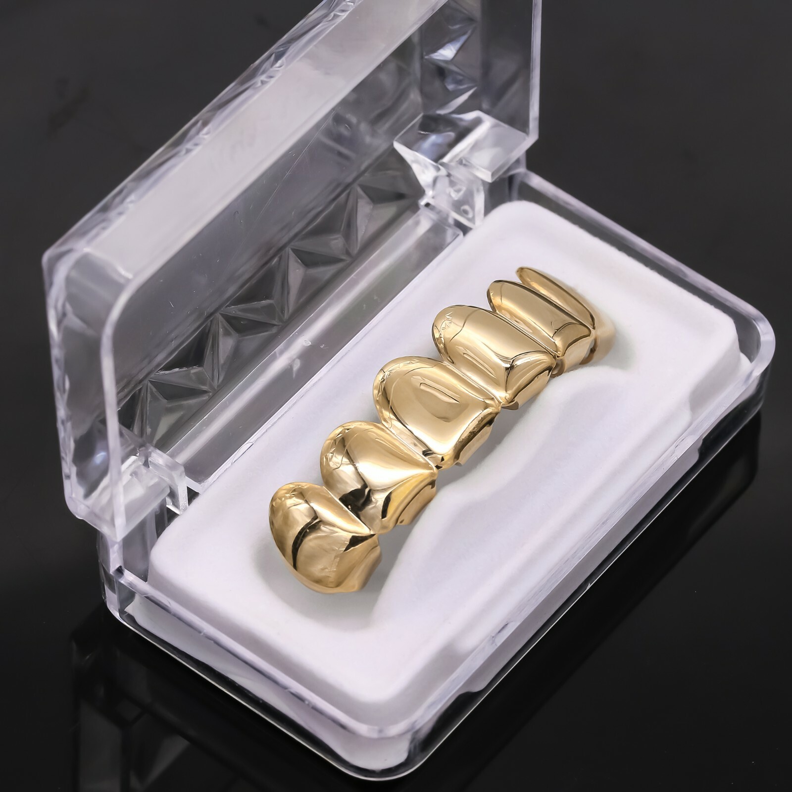 18K Gold Plated GRILLZ Top & Bottom Mouth Teeth Hip Hop Grill Hip Hop