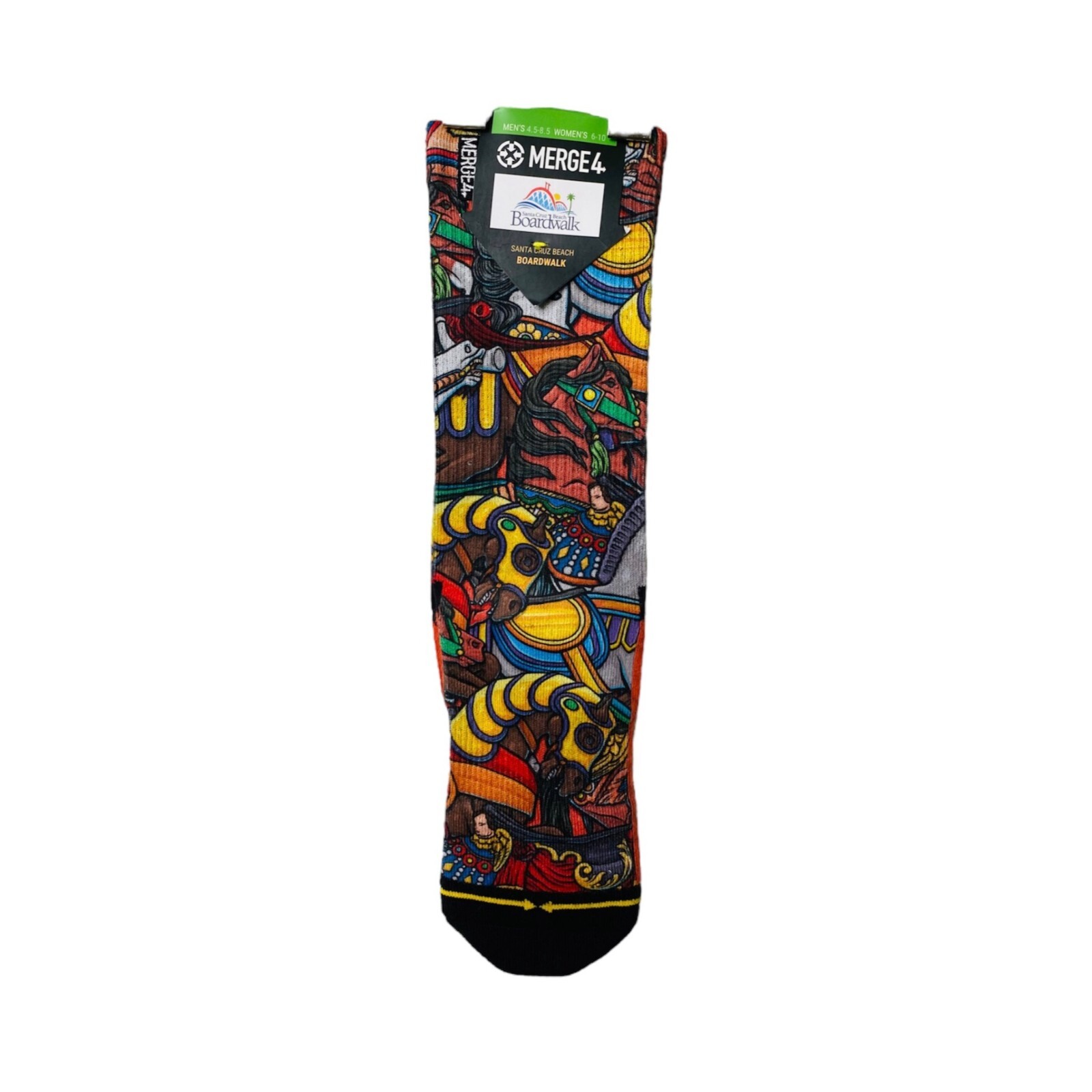 Merge4 Santa Cruz Boardwalk Men’s Size 4.5-8 Women’s Size 6-10 Horse Socks