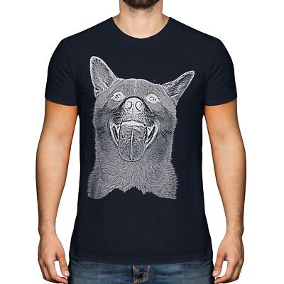 SHIBA INU SKETCH MENS PRINTED T-SHIRT TOP GREAT GIFT FOR DOG LOVER SPITZ JAPAN