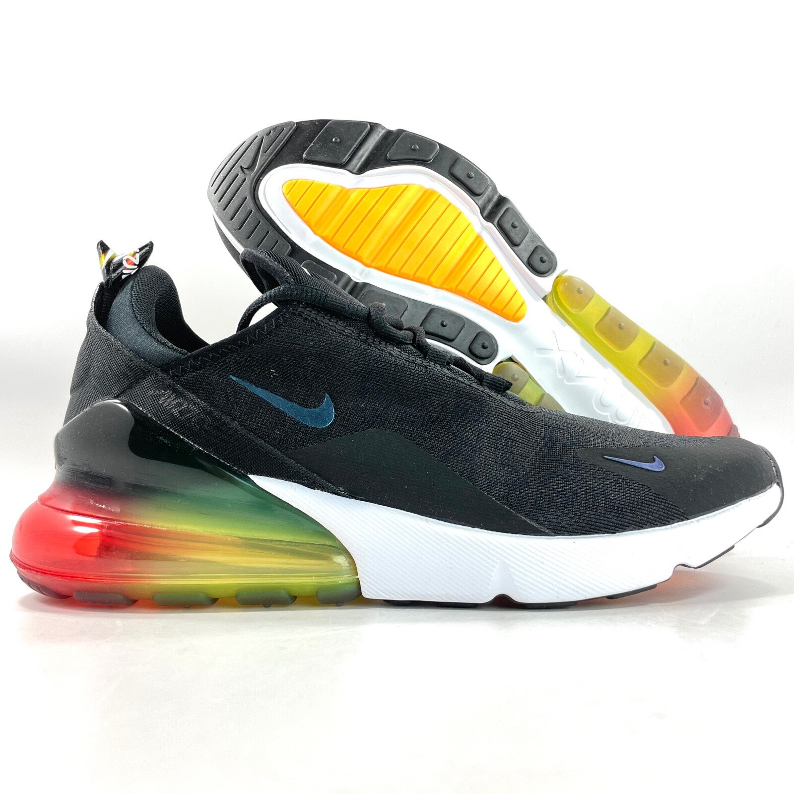 black and rainbow nike 270