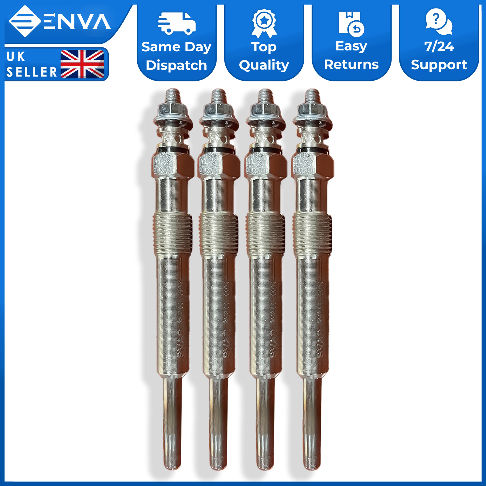 4X Glow Plugs For Ford Focus Transit Connect Galaxy Mondeo C-Max SMax 1.8 Diesel