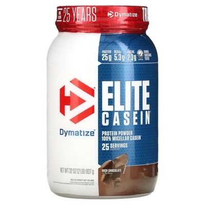Elite Casein, насыщенный шоколад, 2 фунта (907 г)
