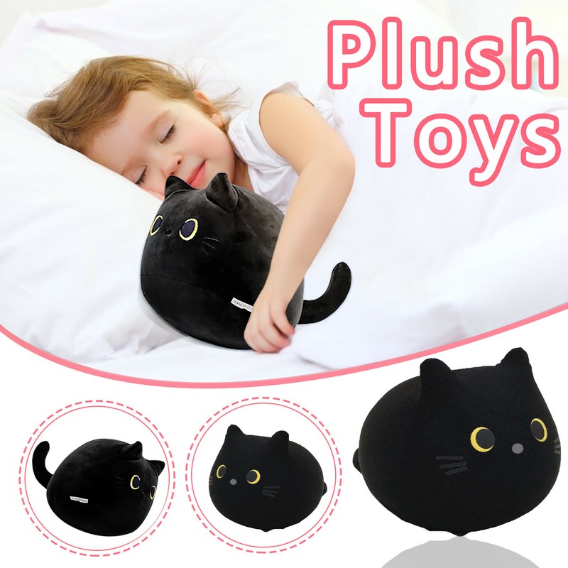 Kleine schwarze Katze Plüschtier Stofftier Plüsch Spielzeug Kuscheltier Geschenk