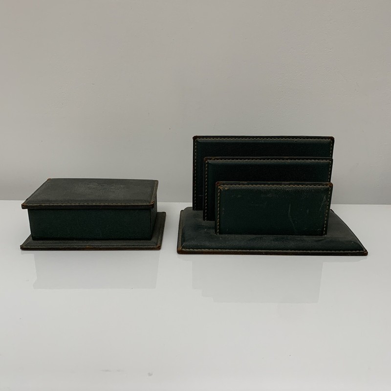 Boite Trieur Courrier Cuir PiquÃ© Sellier Chalmette (Le Tanneur Hermes Adnet)