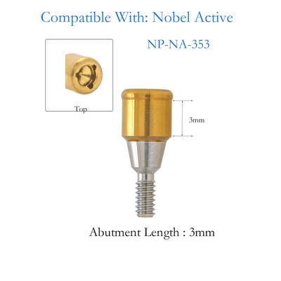 Nobel Biocare Active NC Ø3.5mm D Dental Locator Abutment For 3.0mm GH
