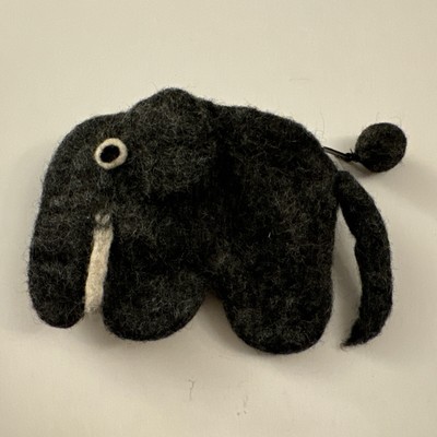 Wool Elephant Small Change Purse C38